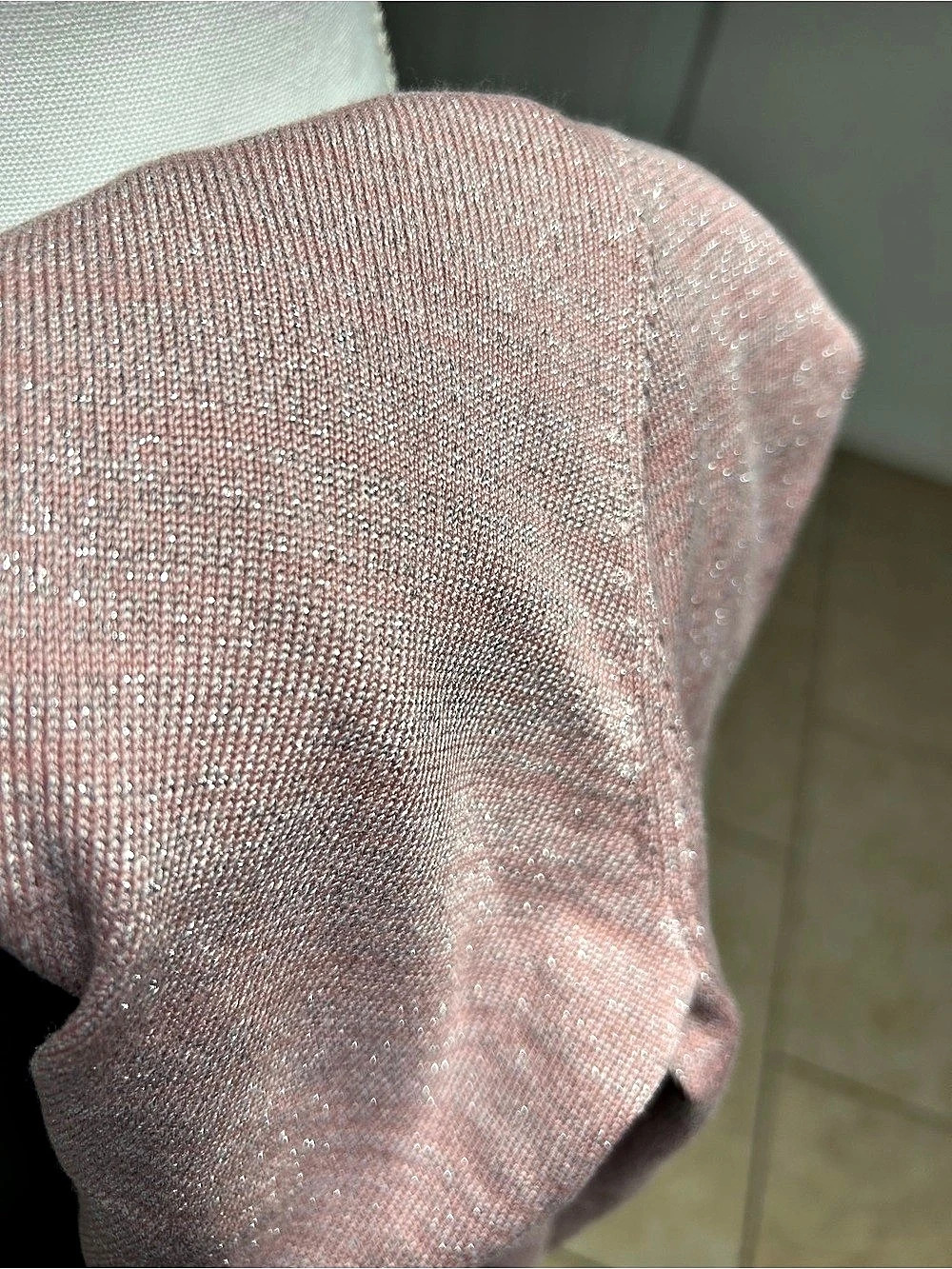 BYdesign Metallic Knit Sweater in Pink Large Like New